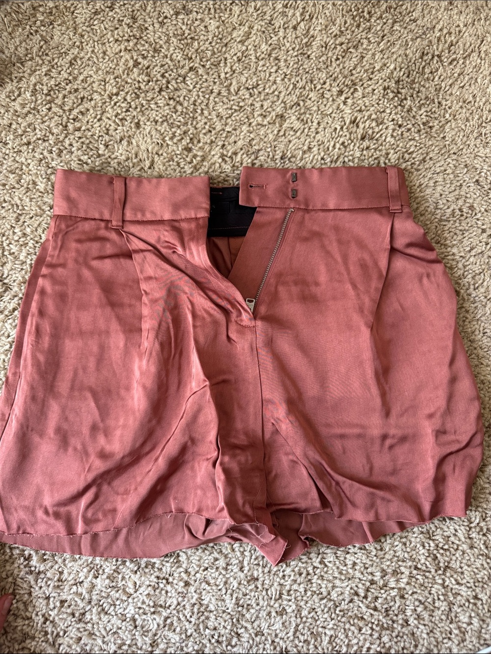 AllSaints High-Waist Rose Rust Women's Shorts